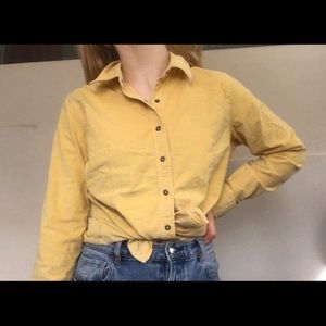 Talbots corduroy snap-up long sleeve shirt